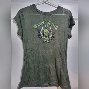 Hard Luck Green Care Bear Tee